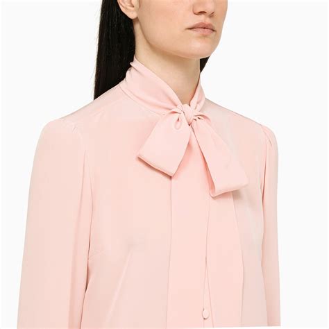 pink silk gucci blouse|Gucci halter blouse.